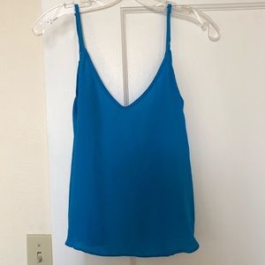 EIGHT SIXTY XS electric blue cross back flowy tank
